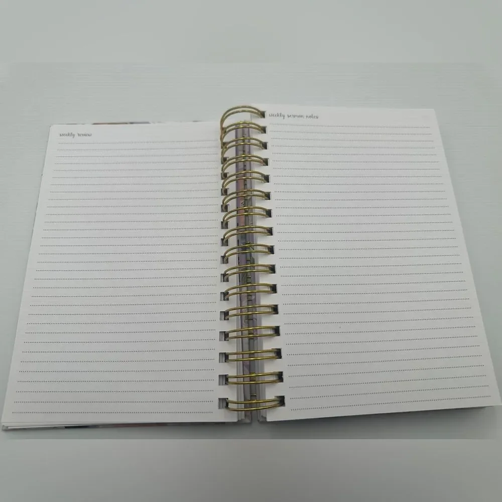 Hardcover Floral Wire Bound Faith Can Move Mountains Prayer Journal Sermon Notes